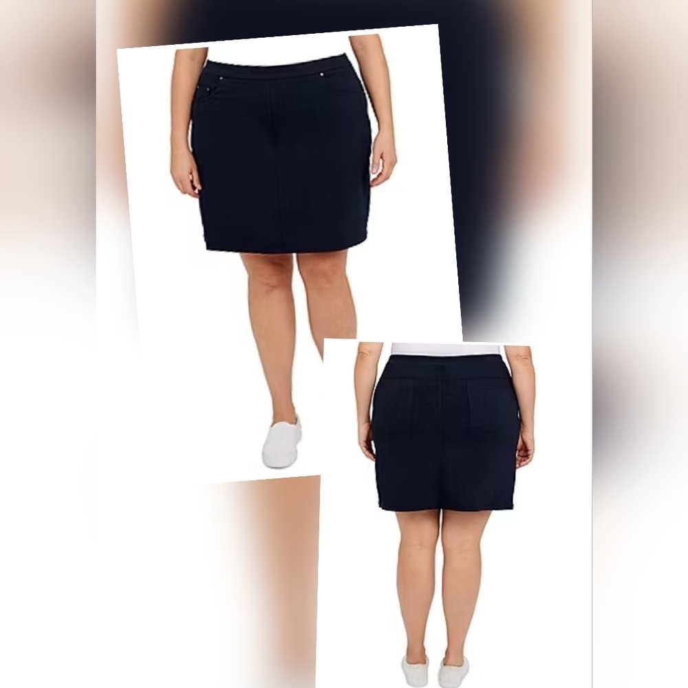 Hearts of Palm Navy Blue Skorts Size 24W New With Tags